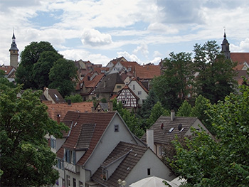 Marbach am Neckar – oberer Torturm Luftbild